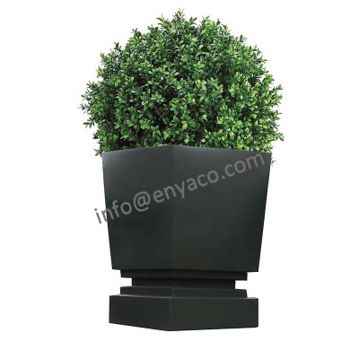 Black Home Garden Modern Large Metal Planters Flower Plant Pots