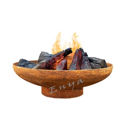 Rustic Outdoor Steel Deep Bowl Campfire Pit Wood Burning Stoves