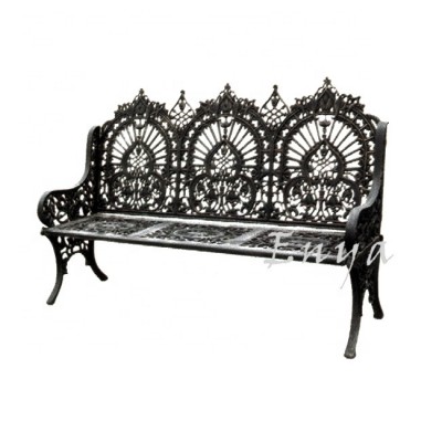 Outdoor Garden Park Metal Long Seat Bench