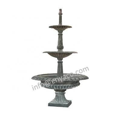 3-tier Antique cast iron water fountain for garden, Three Tier Fountain Water Feature