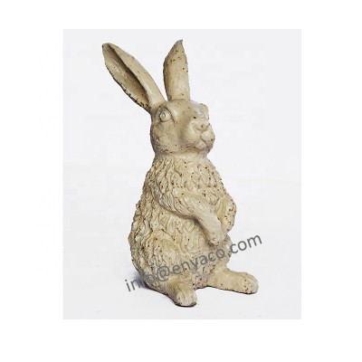 Metal Rabbit garden ornament, garden rabbit statues sculpture