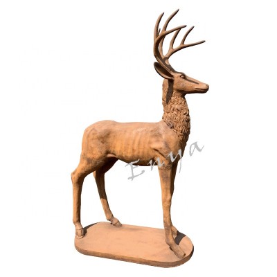 Cast Iron Rustic Metal Garden Statues Sculptures Deer