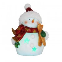 resin led glitter merry christmas decoration snowman